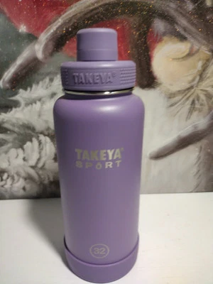 Takeya 32 oz. Botella aislada de acero inoxidable púrpura ciruela púrpura 💜 Foto 1 de 4