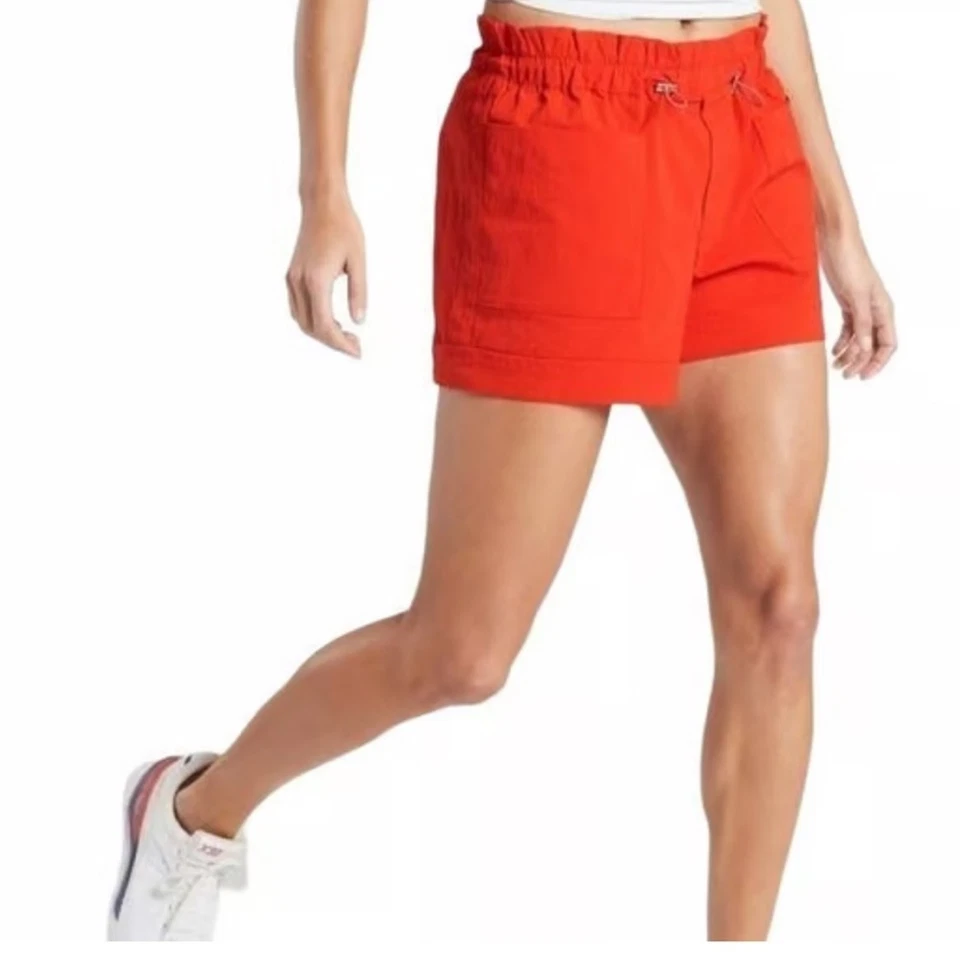 Athleta Trekkie бумажный мешок короткий легкий эластичный пояс женщин размер 4 красный - Изображение 1 из 4