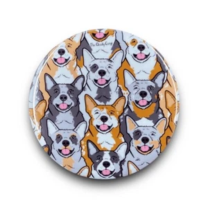 Australian Cattle Dog Pinback Button Badge Handmade Retro Pet Art Gift 2.25" - Picture 1 of 16