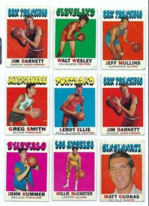 1971-72 TOPPS BASKETBALL 9 CARD LOT - Picture 1 of 2