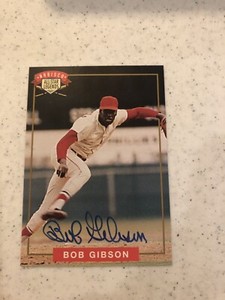Bob Gibson HOF 1994 Nabisco All Star Legends With COA  Autograph Auto Card