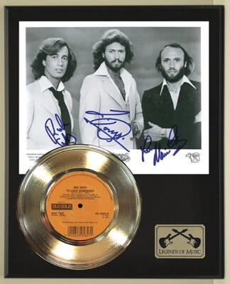 Bee Gees "To Love Somebody" Reproduction Signed Record Display Wood Plaque - Image 1 of 4