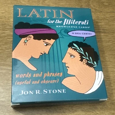 LATIN FOR THE ILLITERATI KNOWLEDGE CARDS DECK By Jon R. Stone & Pomegranate - Image 1 of 3