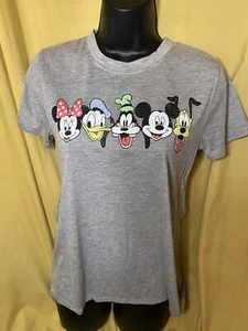 NEW juniors Disney Mickey and Friends tshirt sz XS Minnie Donald Goofy Pluto - Picture 1 of 5