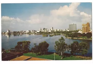 OAKLAND SKYLINE Across Lake Merritt Downtown City California Postcard CA - Picture 1 of 2