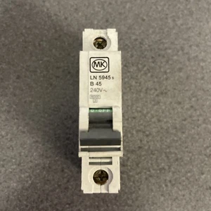 MK LN5945s MCB MK 45 AMP MCB 45A B45 LN5945 SENTRY Circuit Breaker Cooker Shower - Picture 1 of 6
