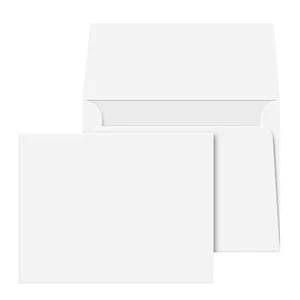  5 x 7" Blank Heavyweight Note Cards and A7 Envelopes - 50 per Pack - Picture 1 of 13