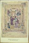 Irish Postcard Virgin Mary And Child Book Of Kells Ireland Dublin Trinity College