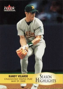 2000 Fleer Tradition Update Randy Velarde Oakland Athletics #U3 - Picture 1 of 2