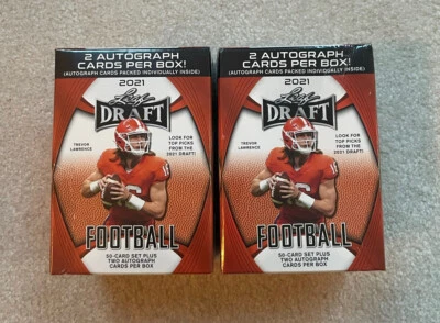 2021 Leaf Draft Football Blaster Box (x2) - 2 Rookie Card Autographs 🏈 RC Auto - Image 1 of 2