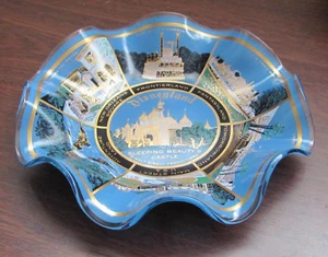 1960s Disney Disneyland Scalloped Glass Candy or Ash Tray Dish - WDP - Picture 1 of 2