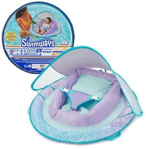 Swimways Infant Spring Float Baby Pool Float with Canopy & UPF Protection Swi... - Picture 1 of 7