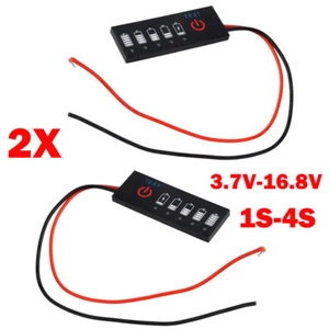 1S-4S Battery Level Indicator 18650 Lipo Li-ion Capacity Tester Meters 3.7-16.8V - Picture 1 of 20