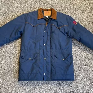 Schaefer Outfitter Coat Jacket Size M Blue Puffer Western - Pre-Owned - Picture 1 of 11