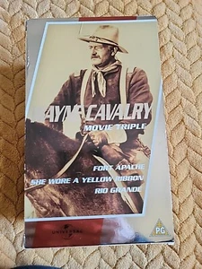 John Wayne Cavalry Movie Triple VHS Video - Picture 1 of 6