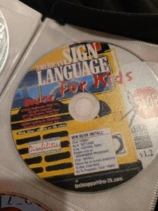 American Sign Language ASL for Kids CD-ROM Software 2001 Multimedia G1 - Picture 1 of 6