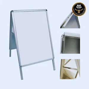 A1, A2 Poster Stand A-Board Display Snap Aluminum Frame Board Outdoor Shop Stand - Picture 1 of 8