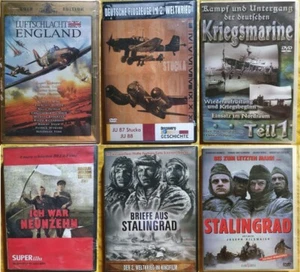 6x DVD 2. Weltkrieg Kriegsmarine*Flugzeuge*Stalingrad*Luftschlacht - Bild 1 von 12
