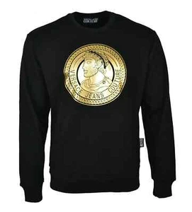 Versace Jeans Couture 2XL Sweatshirt Mens Gold Black Roman Greek Logo XXL Jumper - Picture 1 of 4
