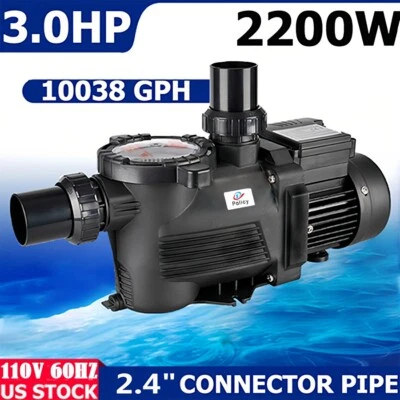 3.0 HP For Hayward In/Above Ground Swimming Pool Pump With Cord 10038GPH,2900RPM - Image 1 of 4
