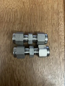 2pcs 1/4" Tube OD 316 ss Union HAM-LET LetLok 762LSS-1/4 = SS-400-6 Swagelok - Picture 1 of 1