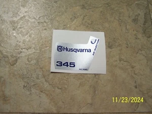 Husqvarna Chainsaw Model 345 Air Injection Side Cover Decal - Picture 1 of 1