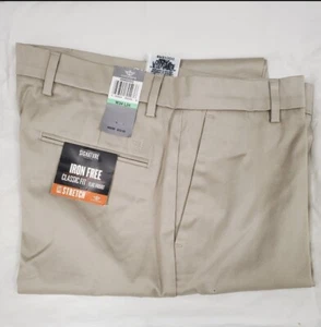 Dockers Signature Iron Free Khaki Flat Front Classic Fit Pants 34x34 NWT! 34 - Bild 1 von 2