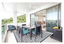 SALE !!Outdoor Rug Nirvana, Charcoal Grey/White, 150cmx240cm (5ftx8ft) BRAND NEW