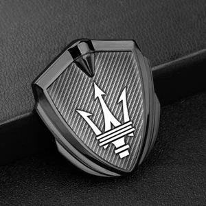 Fender Emblem Maserati Metal Sticker Side Badge Logo Decal - Picture 1 of 39