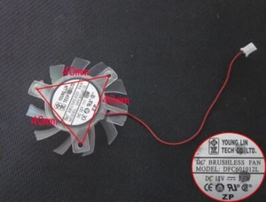 ATI X1600 2600 X800 850 Roller Graphics Card Fan DFC601012L 2-Pin 12V 1.6W - Picture 1 of 4