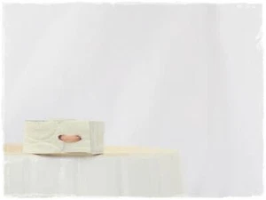 Weißer Minimalring weißes Hochzeitsband weißer Lederring 3. Jahrestag Reinheit - Bild 1 von 12