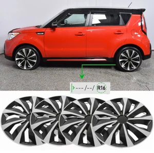16" Set of 4 Wheel Covers Hubcaps Tire Steel Rim fits R16 For Kia Soul Optima - Picture 1 of 14