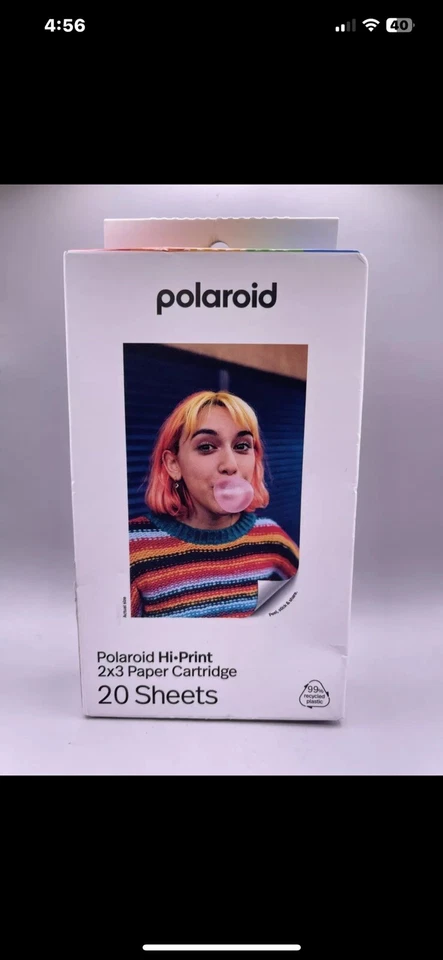 Polaroid 2x3 Sticky Backed Paper Cartridge for Hi Print Photo Printer 20 Sheets - Image 1 of 1