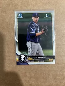 RYAN WEATHERS 2018 Bowman Chrome #BDC-182 Rookie 1st Padres RC - Foto 1 di 2
