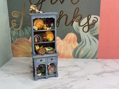 Dollhouse Fall inspired Kitchen Hutch With accessories  - Image 1 of 4