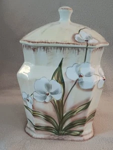 Cookie Jar With White Orchards - Picture 1 of 7