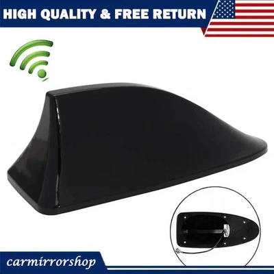 Ebony Black Roof Antenna Bezel Aerial Shark Fin FM/AM Radio Cover Replacement - Image 1 of 4