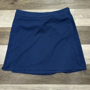 Vtg Paia Maui Rip Skirt Hawaii Women’s Sz Large Solid Blue Stretch Hawaiian EUC - Picture 1 of 9
