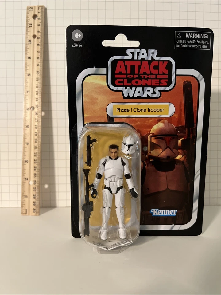 Figura FASE I CLONE TROOPER Hasbro Star Wars Colección Vintage 4" VC309 SIN USAR, EN CAJA Foto 1 de 3