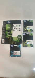 HP 564XL Original Tintenpatronen mit hoher Reichweite -3 Schwarz..2 Cyan 0,1 Magenta - Bild 1 von 5