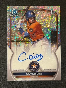 Camilo Diaz 2023 Bowman Chrome 1st Auto Speckle Refractor /299 Astros - Picture 1 of 2