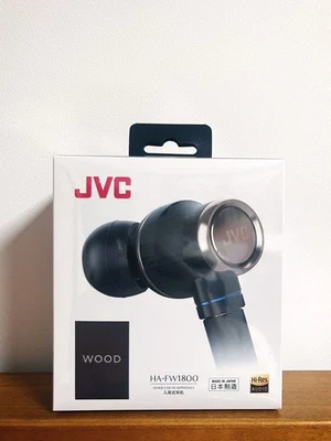 Auriculares internos de audio de alta resolución con diafragma de madera JVC HA-FW1800 HECHOS EN JAPÓN Foto 1 de 4