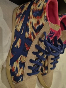 Onitsuka Tiger LIBERTY ART Grandest Sneakers in Emilie's/Dark Blue Tiger Size 9 - Picture 1 of 19