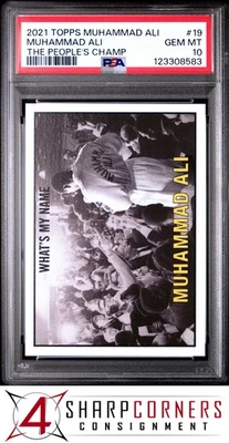 2021 TOPPS MUHAMMAD ALI THE PEOPLE'S CHAMP #19 MUHAMMAD ALI HOF POP 1 PSA 10 - Image 1 of 2