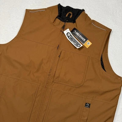 DRI DUCK Vest Mens 3XL Brown GrizzlyTec Canvas Quilted Workwear Waterproof - Image 1 of 4
