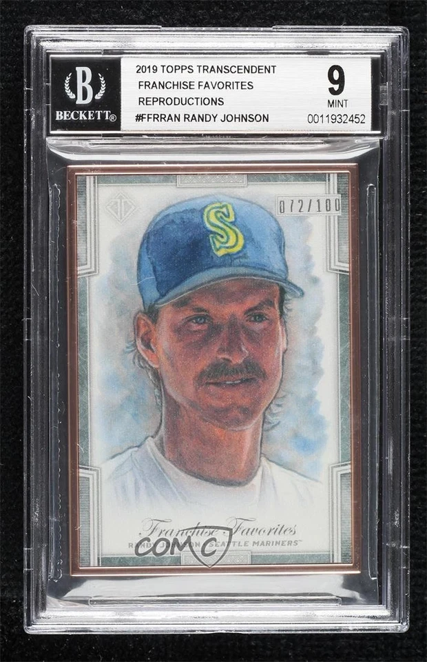 2019 Transcendent Franchise Favorites Reproductions Randy Johnson BGS 9 MINT HOF - Image 1 of 2