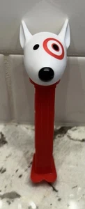 Dispensador de caramelos PEZ de perro anuncio de marketing logotipo de ojo de buey objetivo de colección suelto en muy buen estado - Imagen 1 de 2