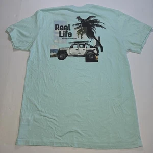 Reel Life T-Shirt Herren Medium Mintgrün Strand SUV Offroad Outdoor - Bild 1 von 7