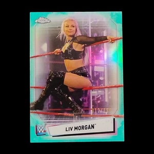 2021 Topps Chrome WWE Aqua Refractor /150 Liv Morgan #59 - Picture 1 of 2
