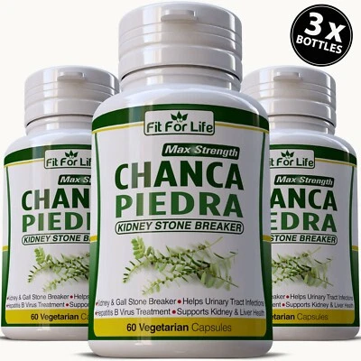 FIT FOR LIFE PURE Chanca Piedra KIDNEY STONE BREAKER Natural Cleanse GALLBLADDER Pill Capsule